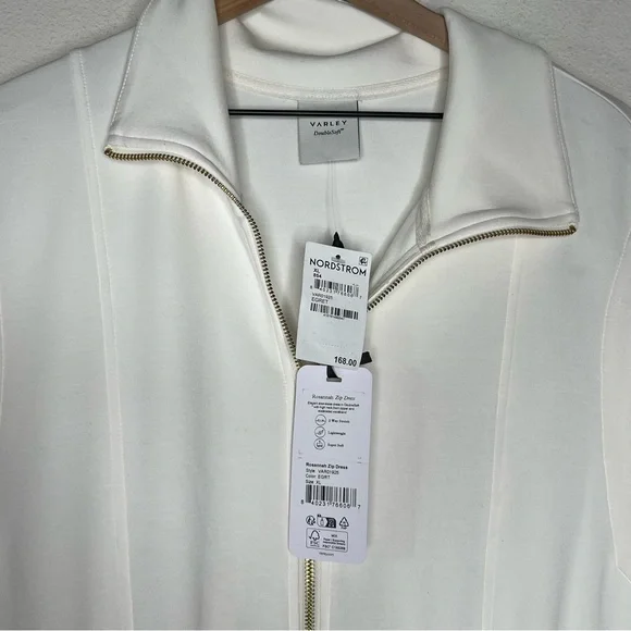 Varley Rosannah Zip Dress in Egret, size XL NWT - Picture 4 of 6